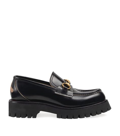 gucci lug sole|Gucci lug sole horsebit loafer.